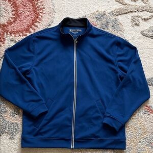 Pebble Beach men's golf performance full-zip jacket in a blue color brand new
